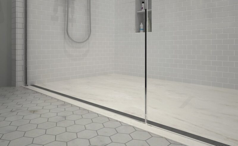 Curbless 3 Wall shower- Encompass Shower Bases